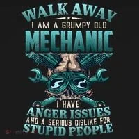 Walk Away I'm A Grumpy Old Mechanic (On Back) Toddler Hoodie thumb 2
