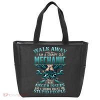 Walk Away I'm A Grumpy Old Mechanic (On Back) Tote Bag thumb 0