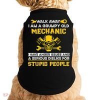 Walk Away I Am A Grumpy Old Mechanic I Have Anger Issues Doggie Tank thumb 0