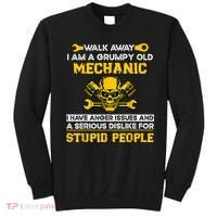 Walk Away I Am A Grumpy Old Mechanic I Have Anger Issues Sweatshirt thumb 0