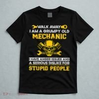 Walk Away I Am A Grumpy Old Mechanic I Have Anger Issues T-Shirt thumb 5