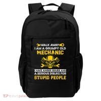 Walk Away I Am A Grumpy Old Mechanic I Have Anger Issues Backpack thumb 0