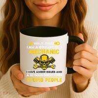 Walk Away I Am A Grumpy Old Mechanic I Have Anger Issues Coffee Mug thumb 3
