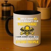 Walk Away I Am A Grumpy Old Mechanic I Have Anger Issues Coffee Mug thumb 4