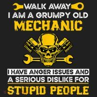 Walk Away I Am A Grumpy Old Mechanic I Have Anger Issues Tumbler thumb 3