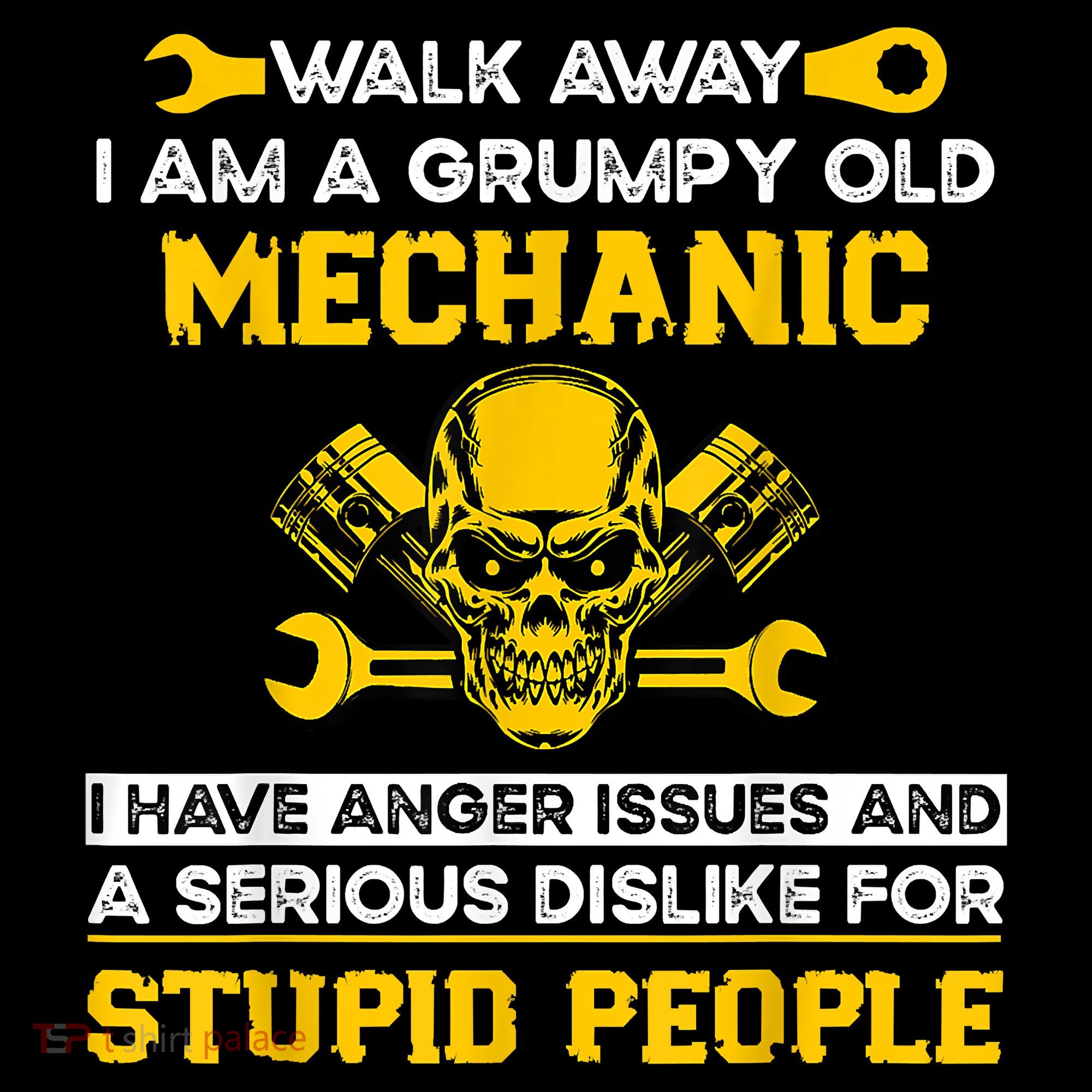 Walk Away I Am A Grumpy Old Mechanic I Have Anger Issues Ornament