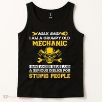 Walk Away I Am A Grumpy Old Mechanic I Have Anger Issues Tank Top thumb 2
