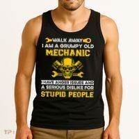 Walk Away I Am A Grumpy Old Mechanic I Have Anger Issues Tank Top thumb 3