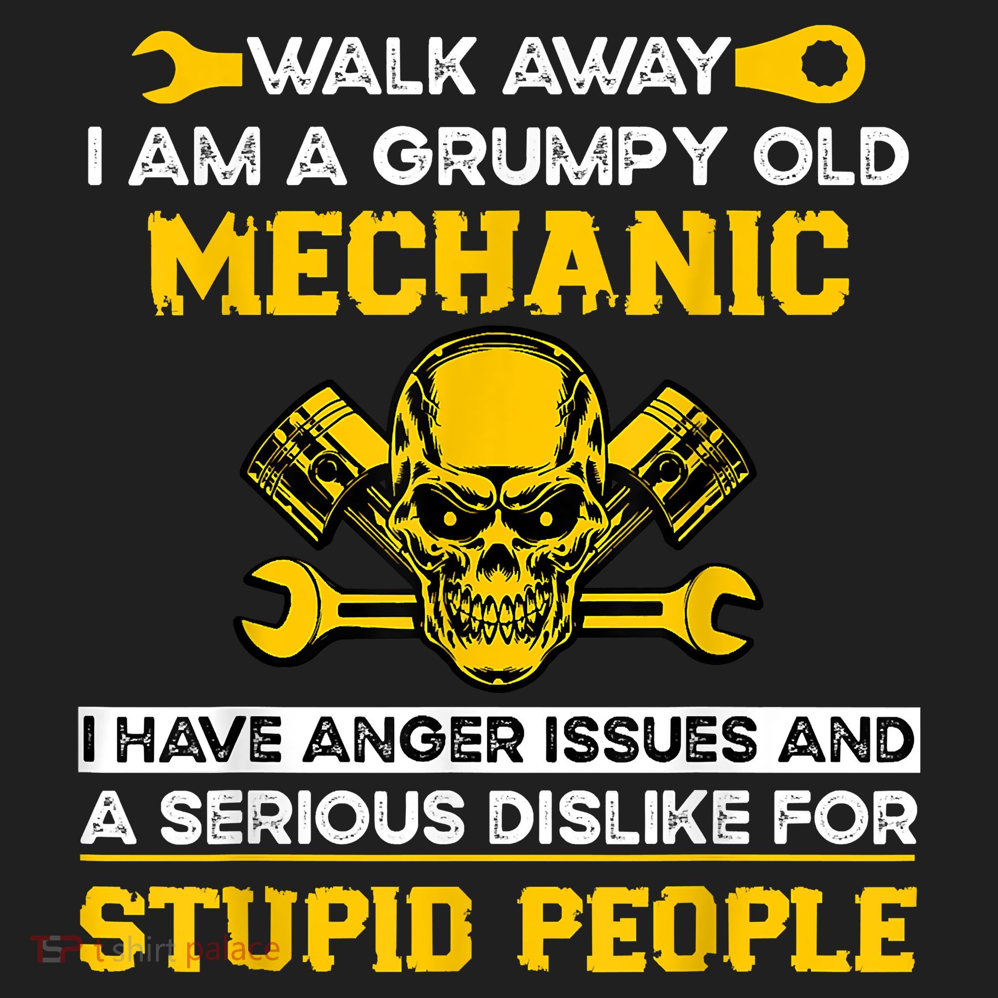 Walk Away I Am A Grumpy Old Mechanic I Have Anger Issues Golf Towel