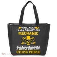 Walk Away I Am A Grumpy Old Mechanic I Have Anger Issues Tote Bag thumb 0