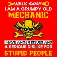 Walk Away I Am A Grumpy Old Mechanic I Have Anger Issues Santa Hat thumb 1
