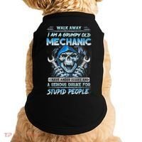 Walk Away I Am A Grumpy Old Mechanic I Have Anger Issues Doggie Tank thumb 0