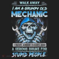 Walk Away I Am A Grumpy Old Mechanic I Have Anger Issues Hat thumb 2
