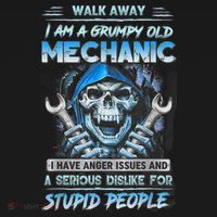 Walk Away I Am A Grumpy Old Mechanic I Have Anger Issues Tote Bag thumb 4