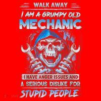 Walk Away I Am A Grumpy Old Mechanic I Have Anger Issues Santa Hat thumb 1