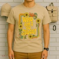 Who Am I To Judge Francis Quote Retro 70s Floral Women T-Shirt thumb 6