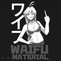 Waifu Material Anime Funny Polo thumb 3