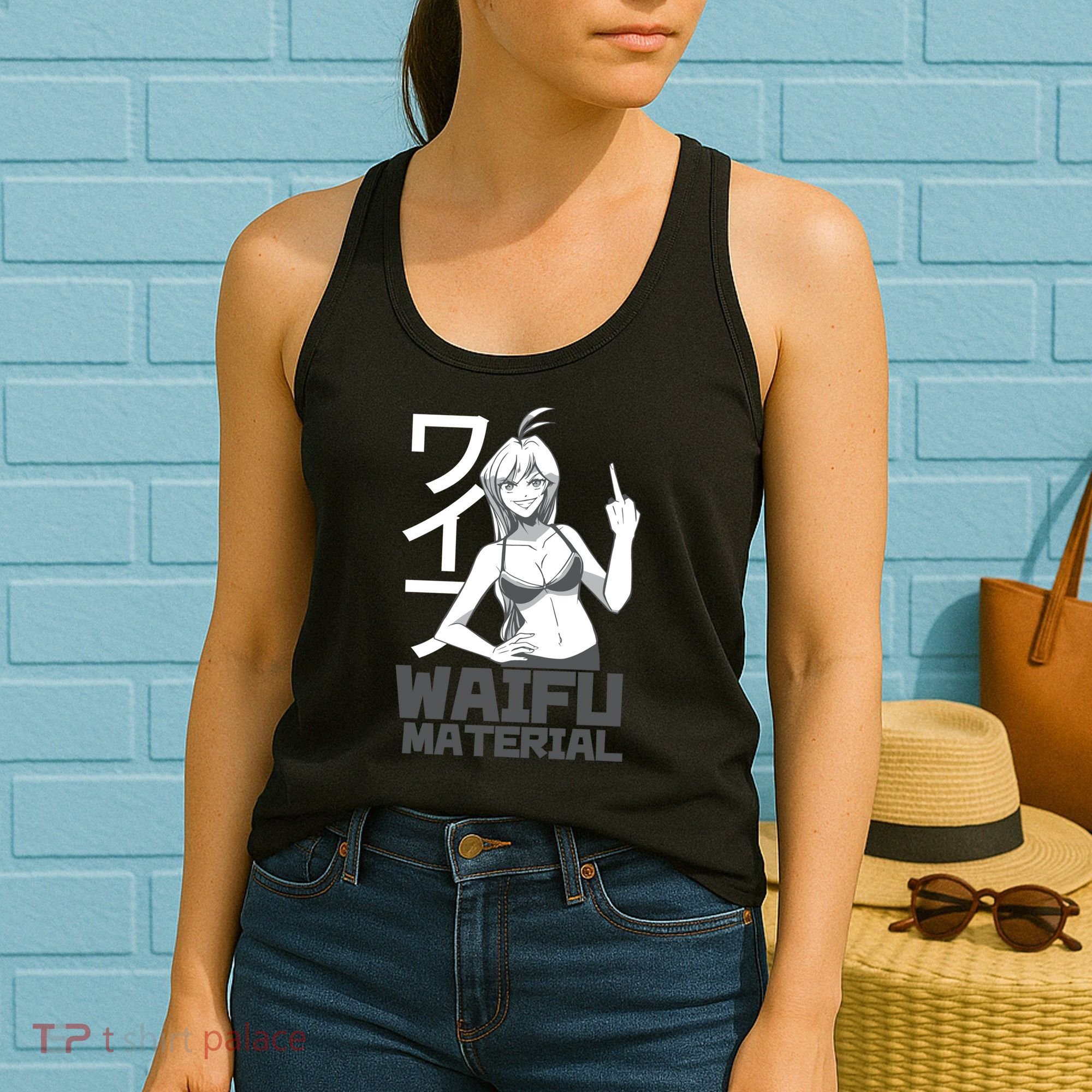 Waifu Material Anime Funny Women's Tank Top