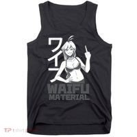 Waifu Material Anime Funny Tank Top thumb 0
