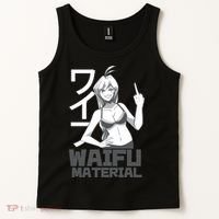 Waifu Material Anime Funny Tank Top thumb 2