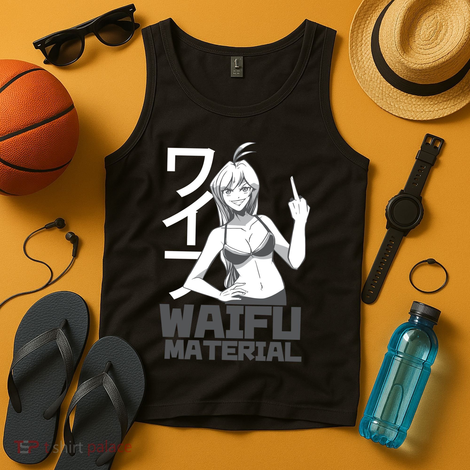 Waifu Material Anime Funny Tank Top