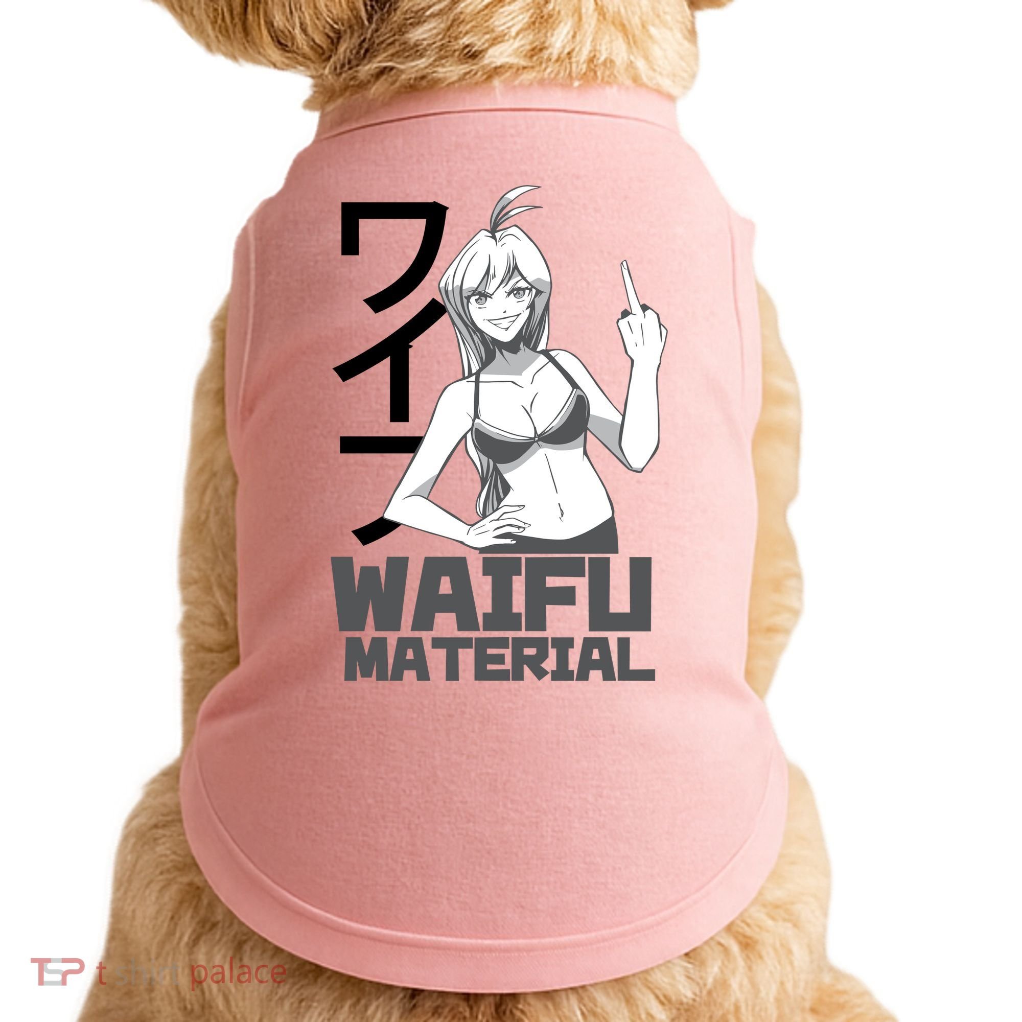 Waifu Material Anime Funny Doggie Tank