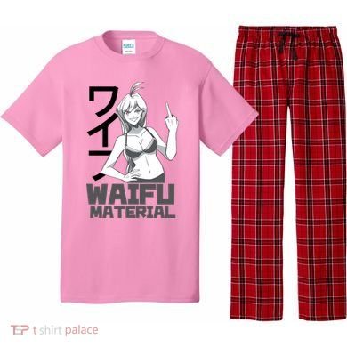 Waifu Material Anime Funny Pajama Set