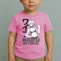 Waifu Material Anime Funny Toddler T-Shirt thumb 2