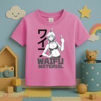 Waifu Material Anime Funny Toddler T-Shirt thumb 3