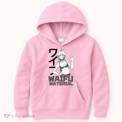 Waifu Material Anime Funny Kids Hoodie