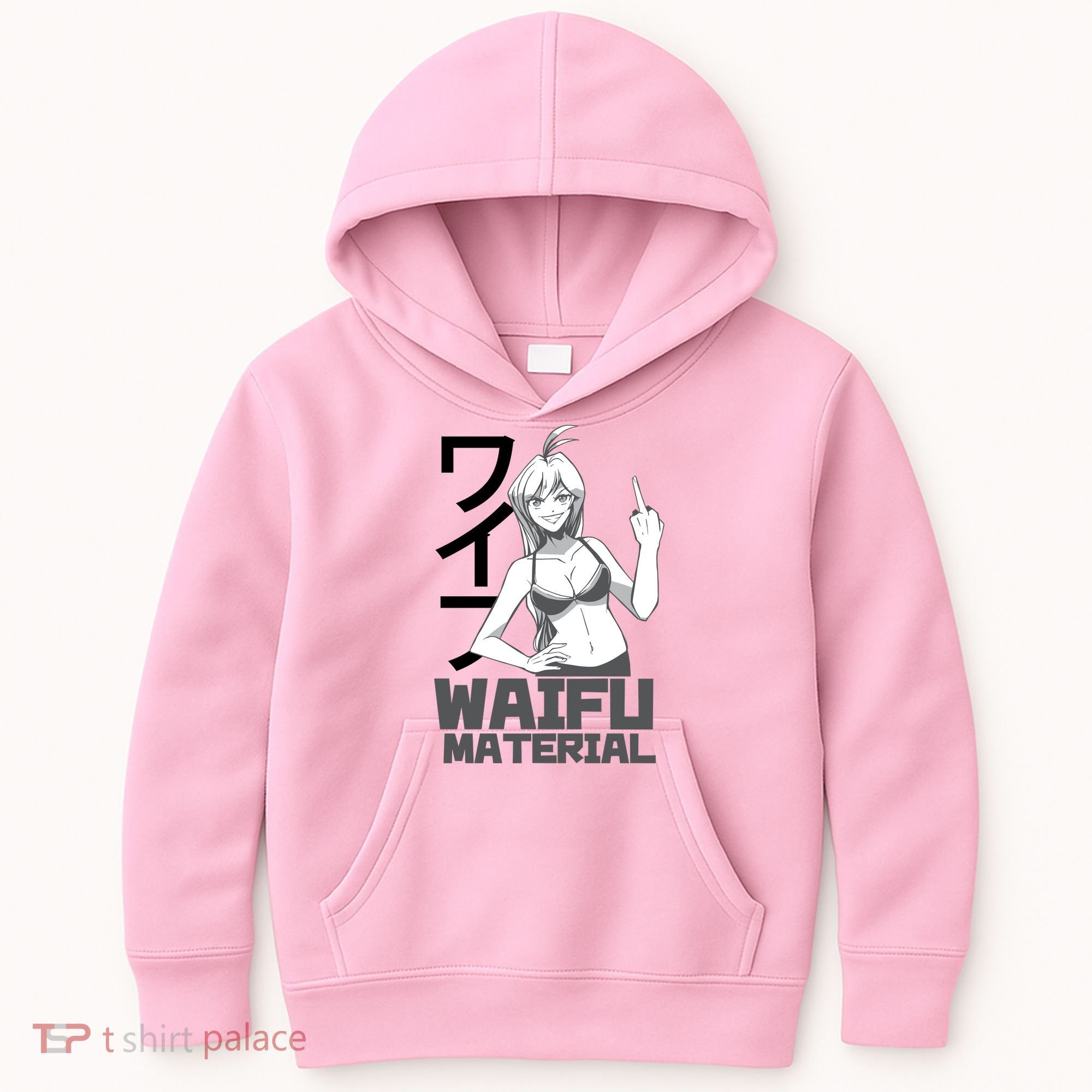 Waifu Material Anime Funny Kids Hoodie