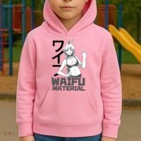 Waifu Material Anime Funny Kids Hoodie thumb 2