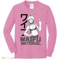 Waifu Material Anime Funny Kids Long Sleeve Shirt thumb 0
