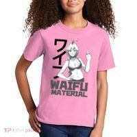 Waifu Material Anime Funny Kids T-Shirt thumb 2