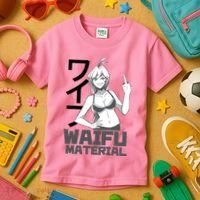 Waifu Material Anime Funny Kids T-Shirt thumb 3