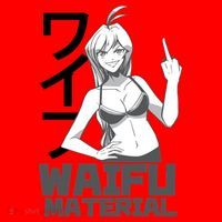 Waifu Material Anime Funny Santa Hat thumb 1