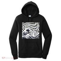 Weirdcore Aesthetic Japanese The Great Wave Off Kanagawa Gift Women's Hoodie thumb 0