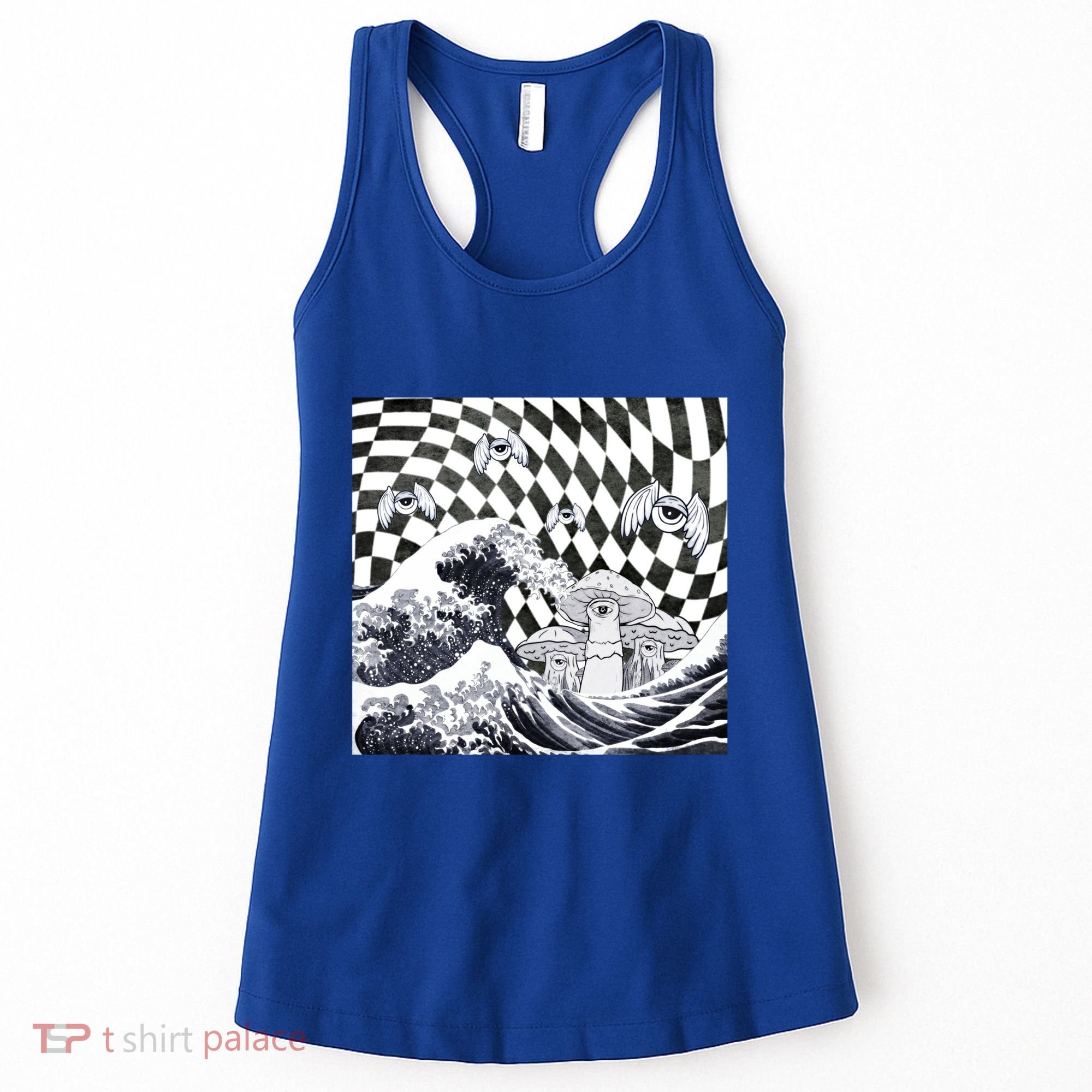 Weirdcore Aesthetic Japanese The Great Wave Off Kanagawa Gift Women's Tank Top