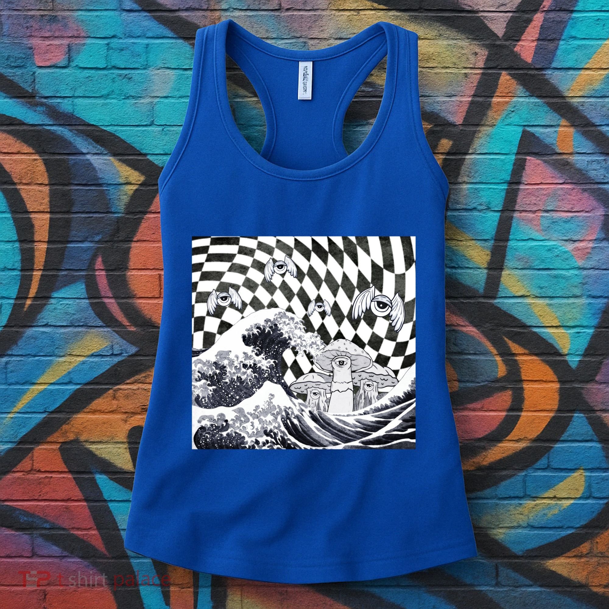 Weirdcore Aesthetic Japanese The Great Wave Off Kanagawa Gift Women's Tank Top