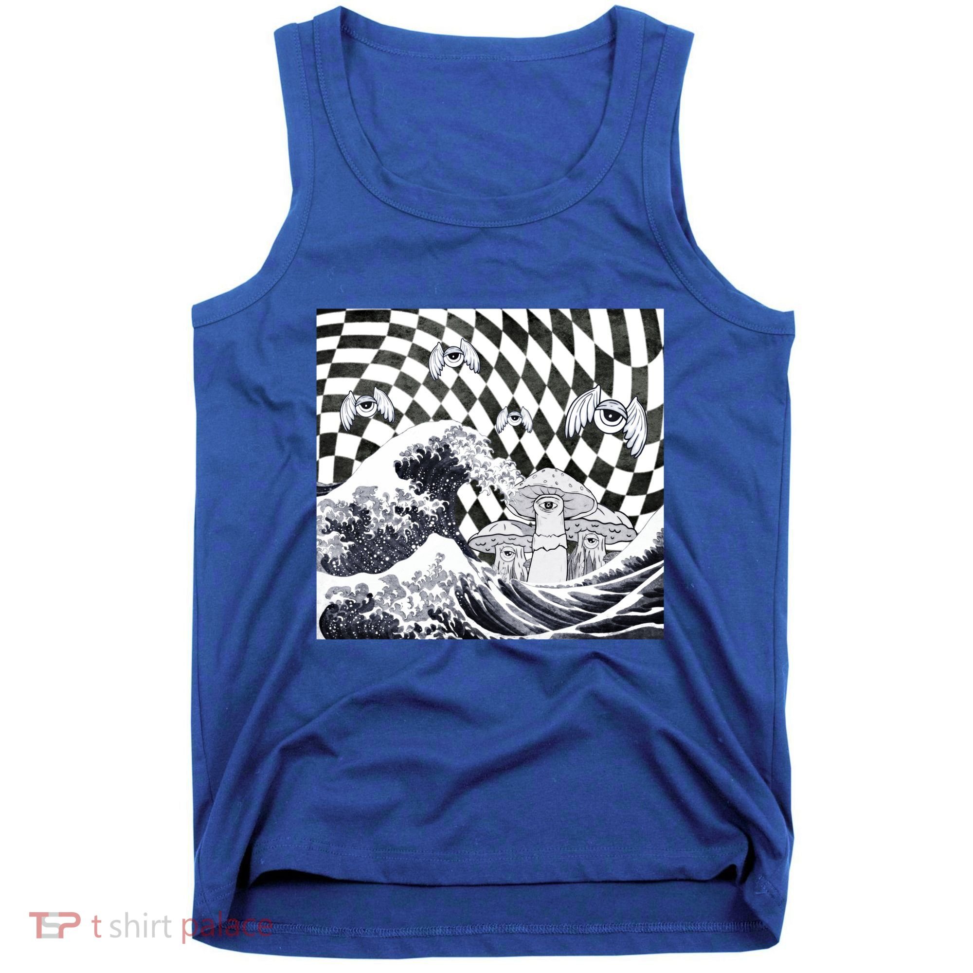 Weirdcore Aesthetic Japanese The Great Wave Off Kanagawa Gift Tank Top