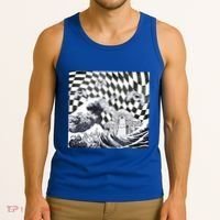 Weirdcore Aesthetic Japanese The Great Wave Off Kanagawa Gift Tank Top thumb 3