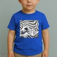 Weirdcore Aesthetic Japanese The Great Wave Off Kanagawa Gift Toddler T-Shirt thumb 2