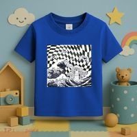 Weirdcore Aesthetic Japanese The Great Wave Off Kanagawa Gift Toddler T-Shirt thumb 3