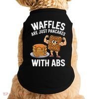 Waffles Are Just Pancakes With Abs Funny Breakfast Doggie Tank thumb 0