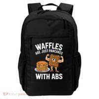 Waffles Are Just Pancakes With Abs Funny Breakfast Backpack thumb 0