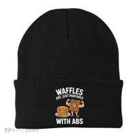 Waffles Are Just Pancakes With Abs Funny Breakfast Beanie thumb 0