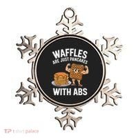 Waffles Are Just Pancakes With Abs Funny Breakfast Ornament thumb 0