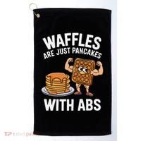 Waffles Are Just Pancakes With Abs Funny Breakfast Golf Towel thumb 0