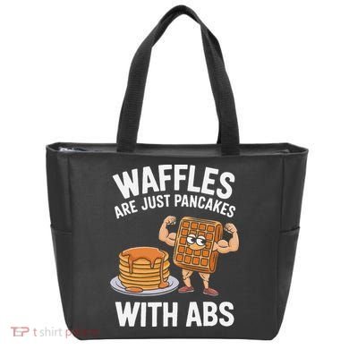 Waffles Are Just Pancakes With Abs Funny Breakfast Tote Bag