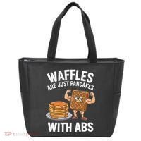Waffles Are Just Pancakes With Abs Funny Breakfast Tote Bag thumb 0